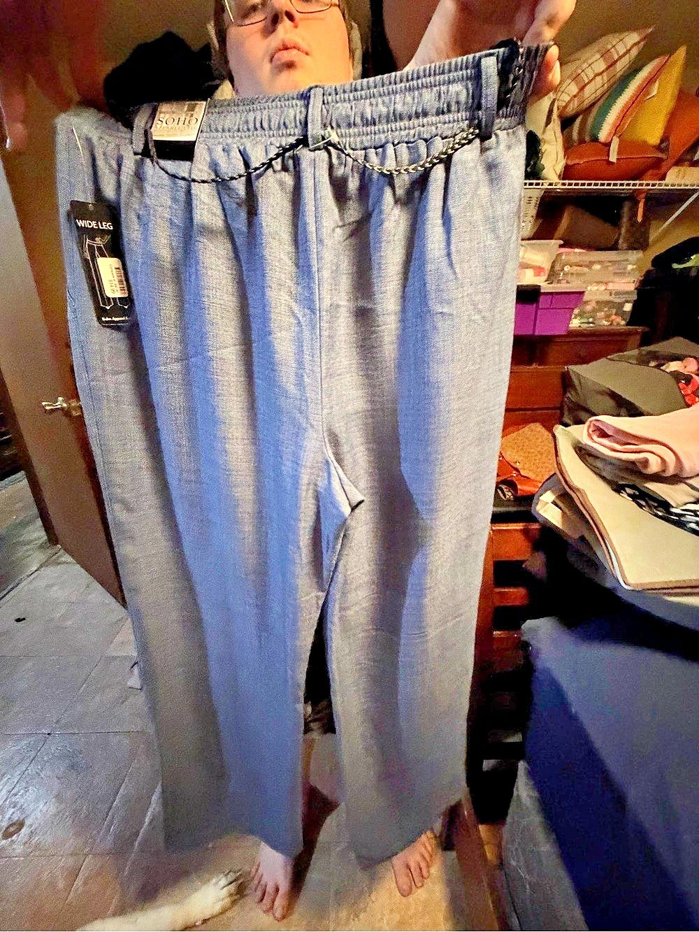 Soho Apparel Wide Leg Blue Medium